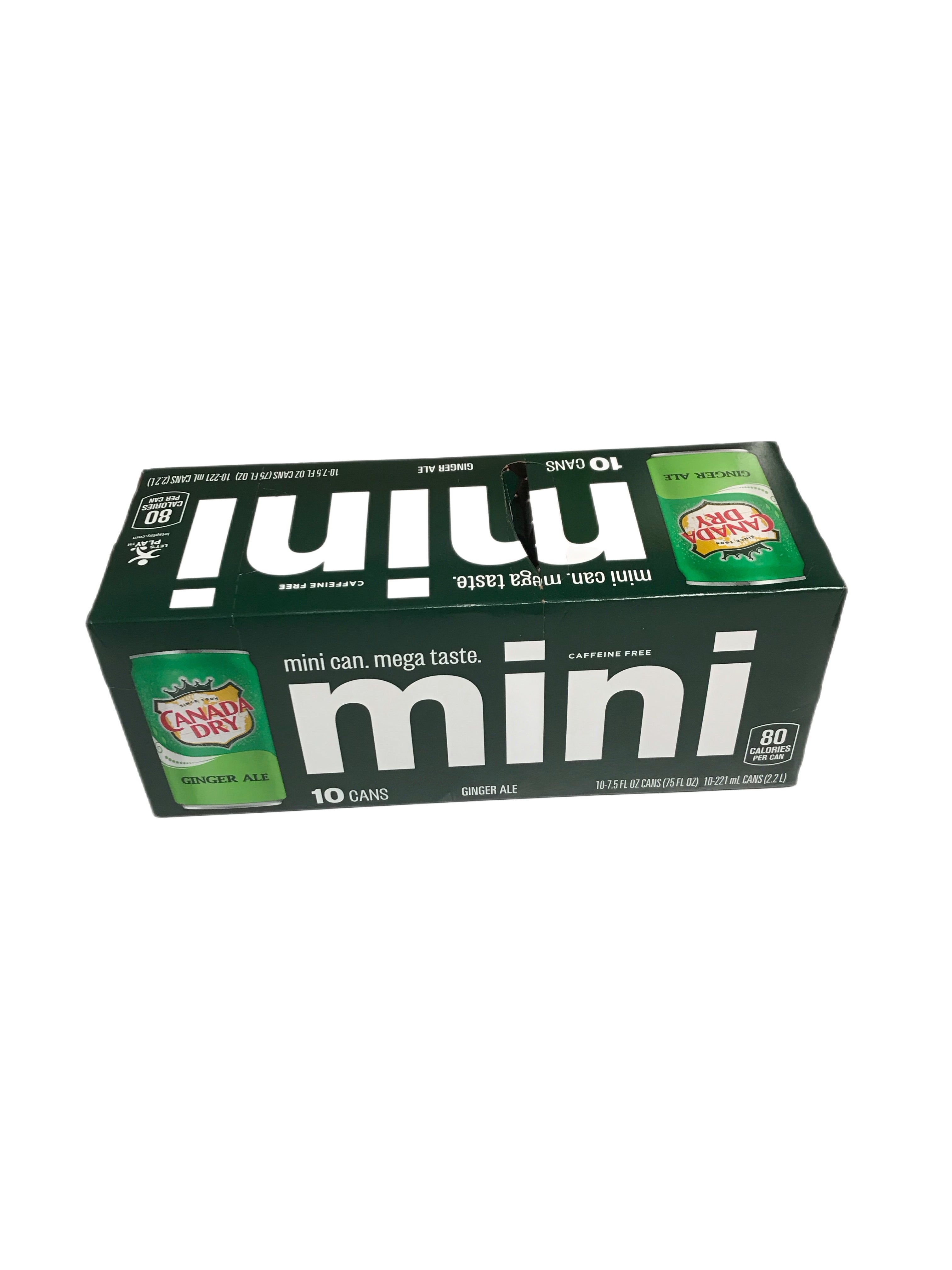 Canada Dry Ginger Ale Mini 10 Pack